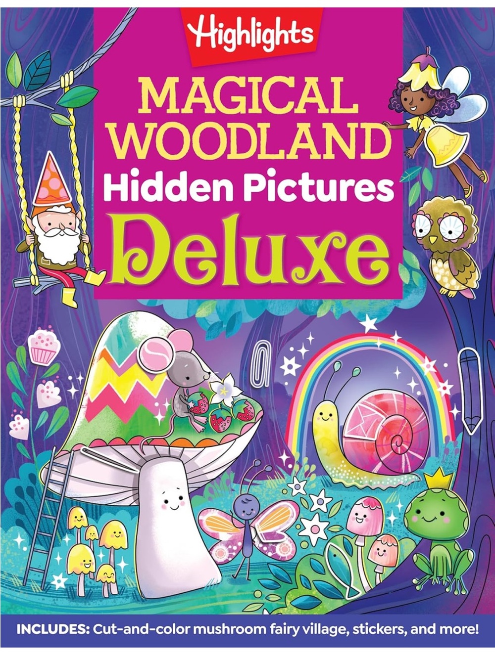 Highlights Magical Woodland Hidden Pictures Deluxe Activity Book, NWT